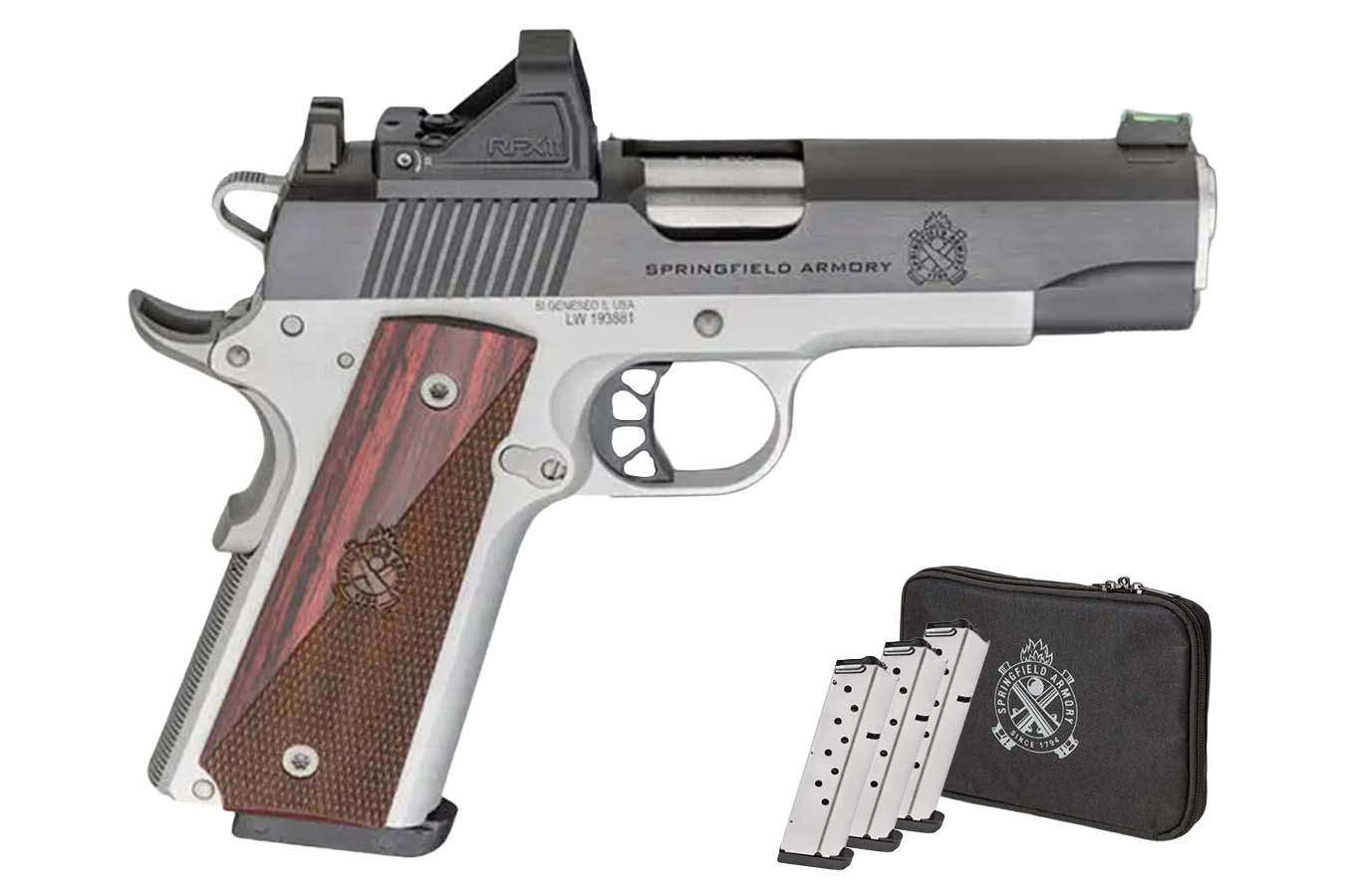 SPRINGFIELD 1911 Ronin AOS 9mm Firstline Gear Pac with Viridian Green Dot, Four Mags and Pistol Bag